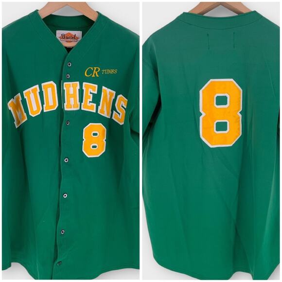 VINTAGE Toledo MUD HENS Jersey Green Bristol Men's XXL Baseball MLB Minor League - Picture 1 of 12